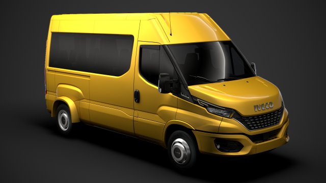 iveco daily minibus l2h2 2020 Model 3D .c4d .max .obj .3ds .fbx .stl .blend 