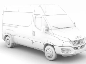 iveco minibus giornaliero l2h2 2020 Modello 3D
