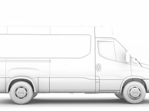 iveco minibus giornaliero l2h2 2020 Modello 3D