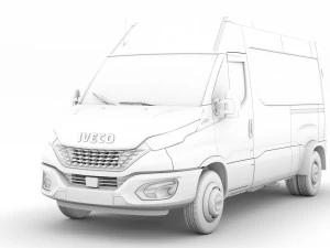iveco minibus giornaliero l2h2 2020 Modello 3D