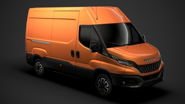 iveco daily van l2h2 2020 3D-Modell .c4d .max .obj .3ds .fbx .stl .blend 