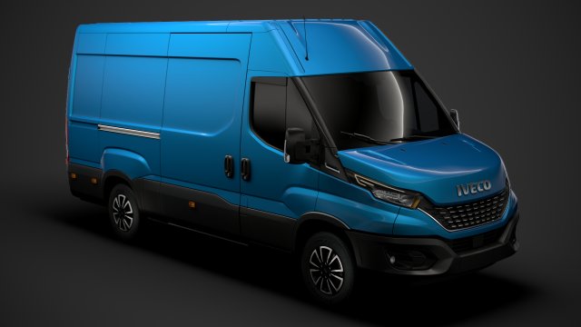 iveco daily van l3h2 2020 3D Model .c4d .max .obj .3ds .fbx .stl .blend 