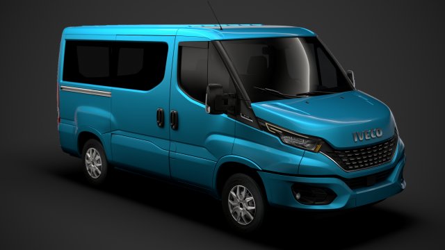 iveco daily window van l1h1 2020 Modello 3D .c4d .max .obj .3ds .fbx .stl .blend 