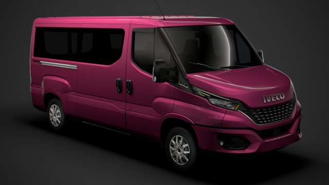 iveco daily window van l2h1 2020 3D-Modell .c4d .max .obj .3ds .fbx .stl .blend 
