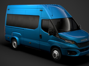 iveco daily blue power minibus l3h3 2020 3D 模型