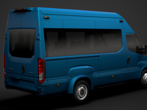 iveco daily blue power minibus l3h3 2020 3D Model