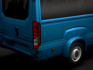 iveco daily blue power minibus l3h3 2020 3D Model