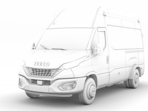 iveco daily blue power minibus l3h3 2020 3D Model