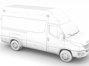 iveco daily blue power minibus l3h3 2020 3D Model