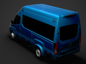 iveco daily blue power minibus l3h3 2020 3D Model
