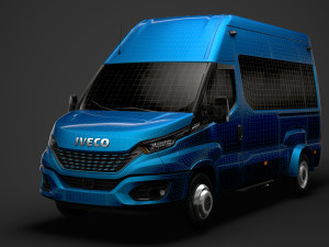 iveco daily blue power minibus l3h3 2020 3D Model