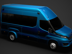 iveco daily blue power minibus l3h3 2020 3D Model