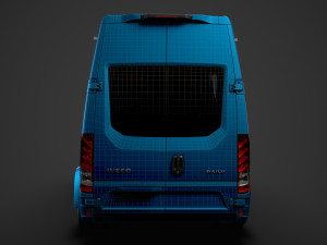 iveco daily blue power minibus l3h3 2020 3D Model