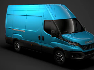 iveco daily blue power van l3h3 2020 3D Model