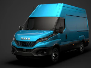 iveco daily blue power van l3h3 2020 3D Model