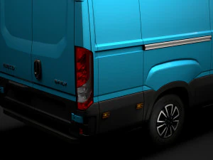 iveco daily blue power van l3h3 2020 3D Model