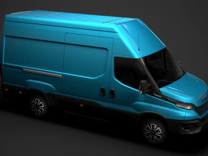iveco daily blue power van l3h3 2020 3D Model