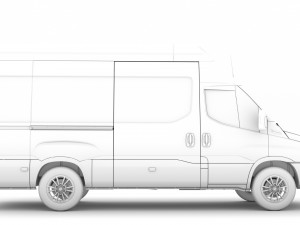 iveco daily blue power van l3h3 2020 3D Модель