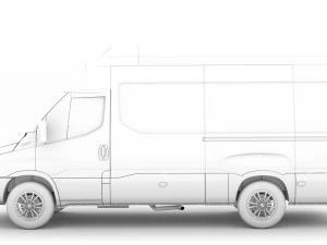 iveco daily blue power van l3h3 2020 3D Model