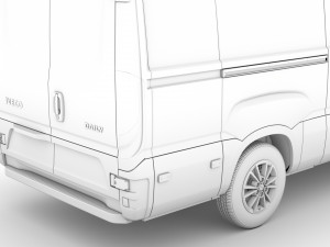 iveco daily blue power van l3h3 2020 3D Модель