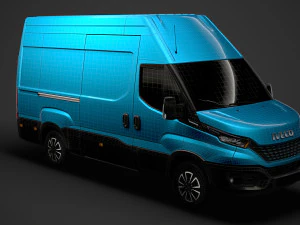 iveco daily blue power van l3h3 2020 3D Model