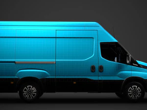 iveco daily blue power van l3h3 2020 3D Model