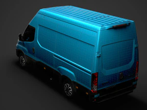 iveco daily blue power van l3h3 2020 3D Model