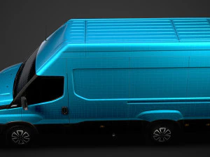 iveco daily blue power van l3h3 2020 3D Model