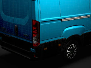 iveco daily blue power van l3h3 2020 3D Model