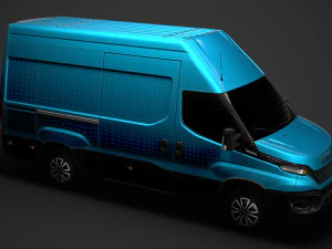 iveco daily blue power van l3h3 2020 3D Model