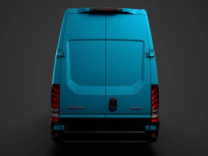 iveco daily blue power van l3h3 2020 3D Model
