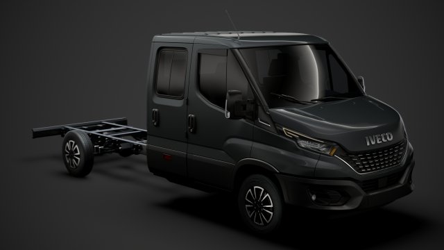 iveco daily crew cab l4 chassis 2020 Modello 3D .c4d .max .obj .3ds .fbx .stl .blend 