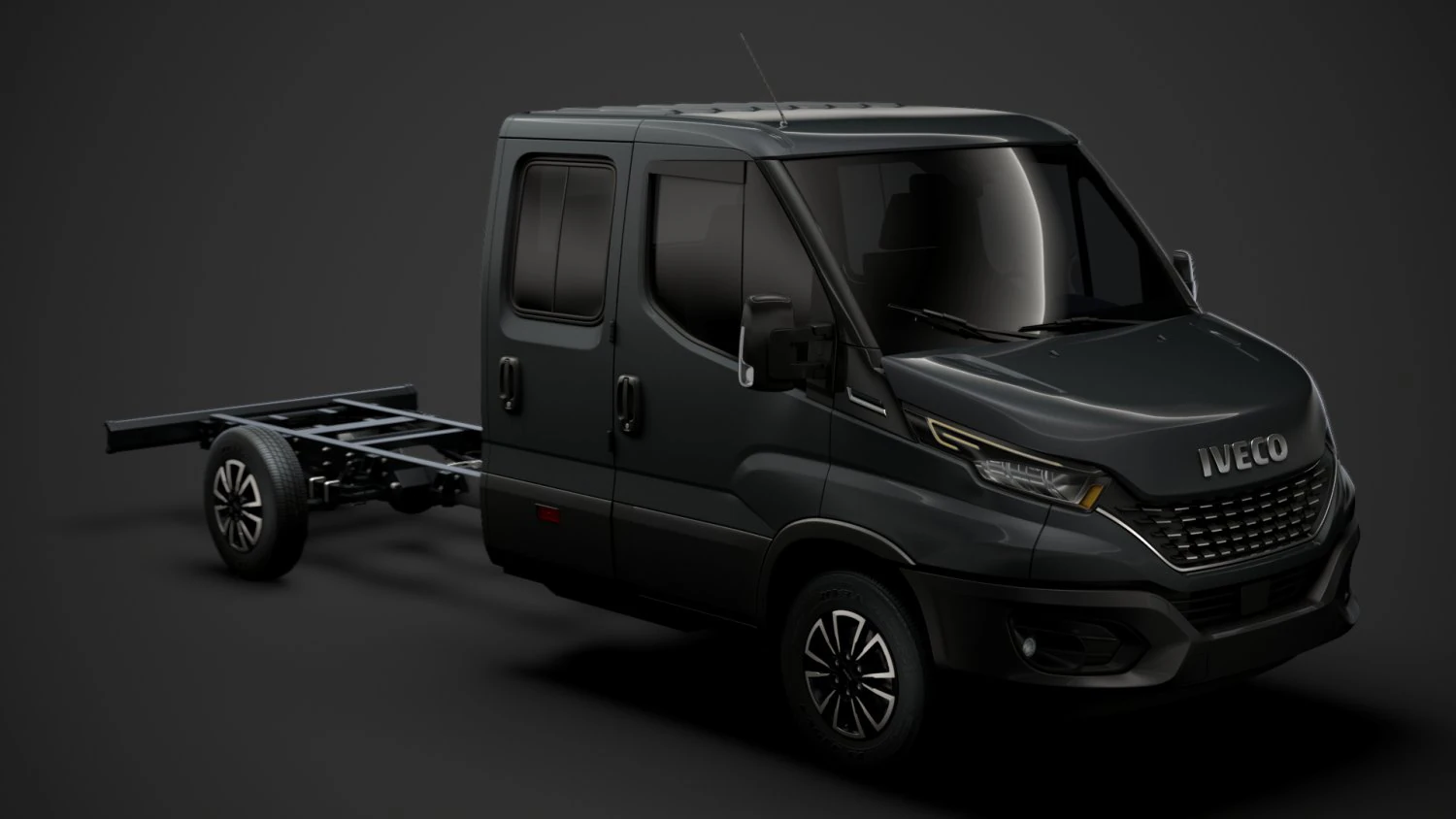 iveco daily crew cab l4 chassis 2020 3D Model .c4d .max .obj .3ds .fbx .stl .blend