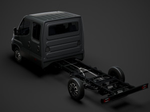 iveco daily crew cab l4 chassis 2020 Modello 3D