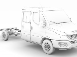 iveco daily crew cab l4 chassis 2020 Modello 3D