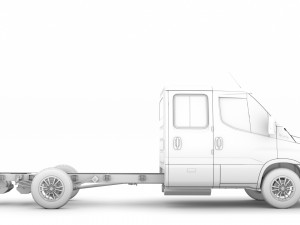 iveco daily crew cab l4 chassis 2020 Modello 3D