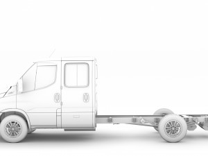 iveco daily crew cab l4 chassis 2020 Modello 3D