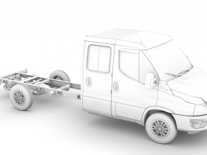 iveco daily crew cab l4 chassis 2020 Modello 3D