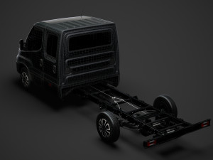 iveco daily crew cab l4 chassis 2020 Modello 3D