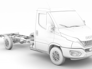 iveco dailysingle cab l3 chassis 2020 3D मॉडल