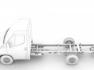iveco dailysingle cab l3 chassis 2020 3D मॉडल