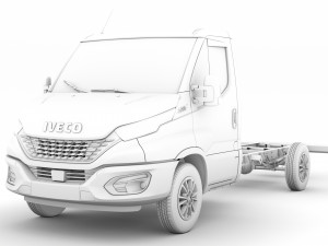 iveco dailysingle cab l3 chassis 2020 3D मॉडल