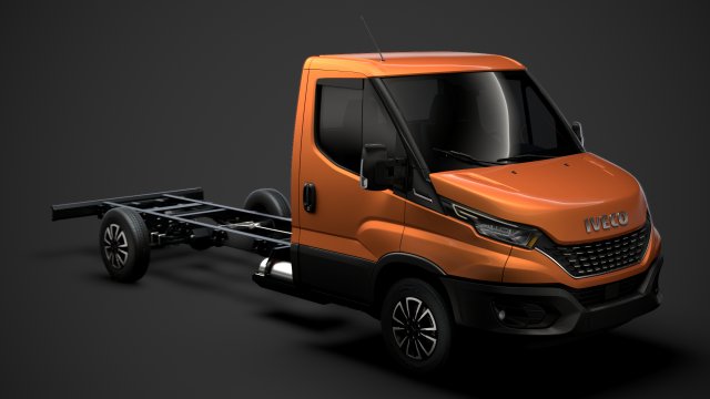 iveco dailysingle cab l4 chassis 2020 3D 모델 .c4d .max .obj .3ds .fbx .stl .blend 