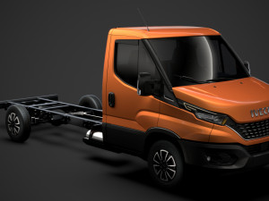 iveco dailysingle cab l4 chassis 2020 Model 3D