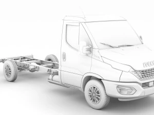 iveco dailysingle cab l4 chassis 2020 3D Model