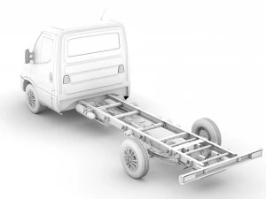 iveco dailysingle cab l4 chassis 2020 3D Model