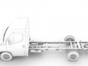 iveco dailysingle cab l4 chassis 2020 3D Model