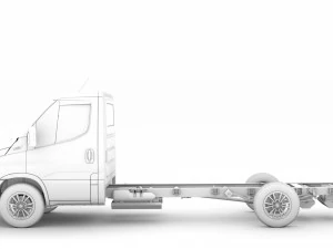 iveco dailysingle cab l4 chassis 2020 3D Model