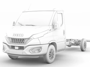 iveco dailysingle cab l4 chassis 2020 3D Model