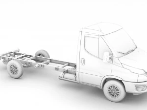 iveco dailysingle cab l4 chassis 2020 3D Model
